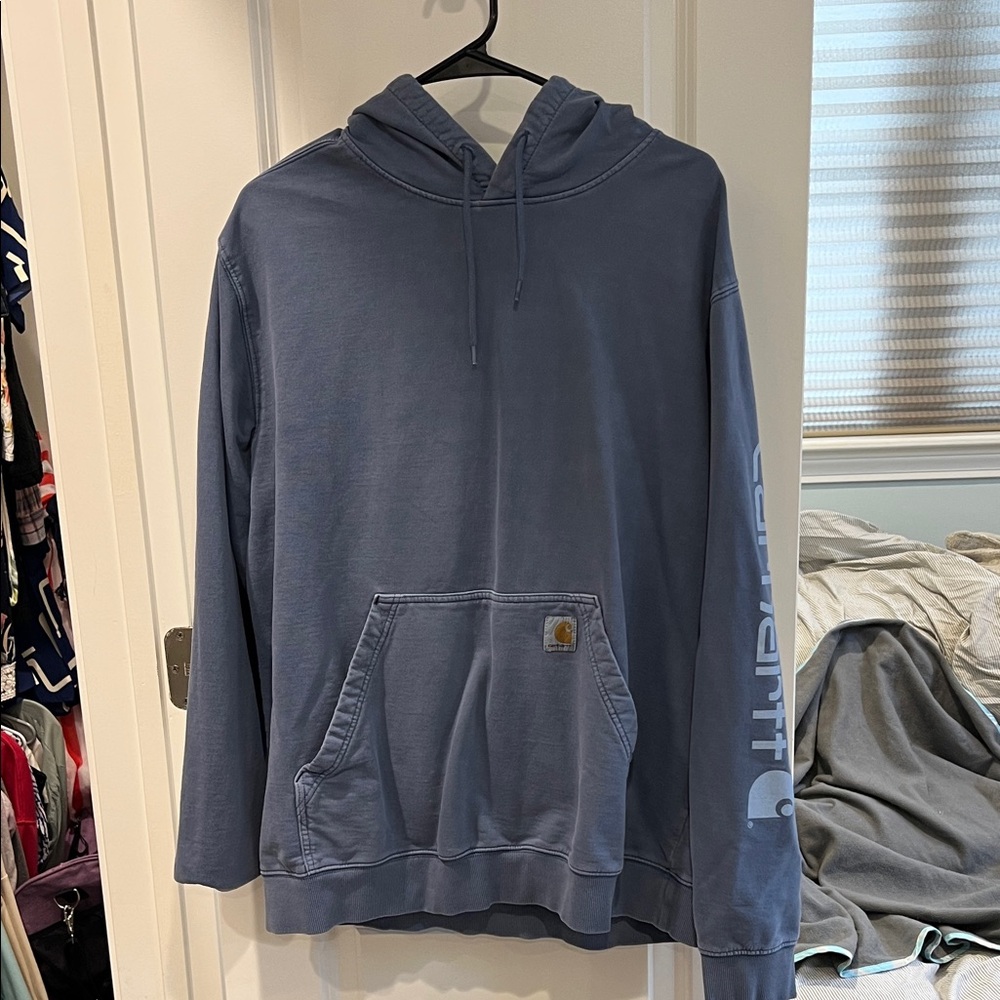 Carhartt Men's light blue Hoodie sweatshirt